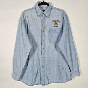 Vintage Lee Sport Lakers Champions 2002 Mens Large Long Sleeve Button Shirt